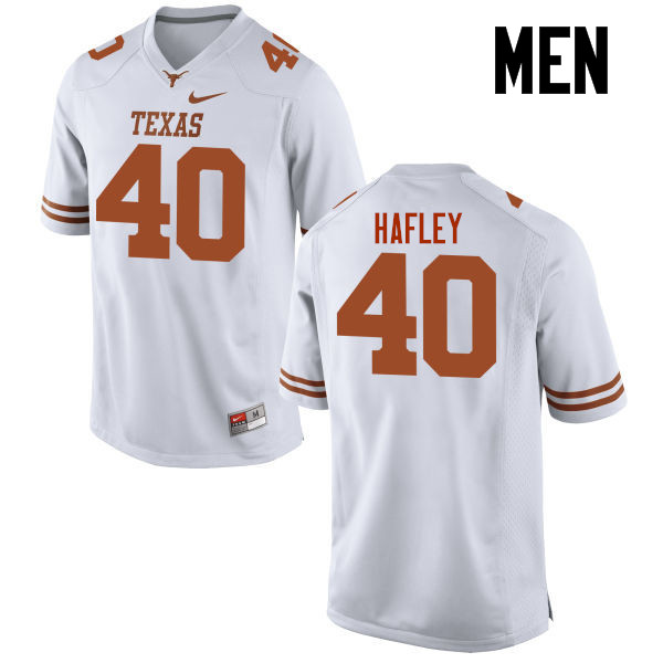 Men #40 Trenton Hafley Texas Longhorns College Football Jerseys-White